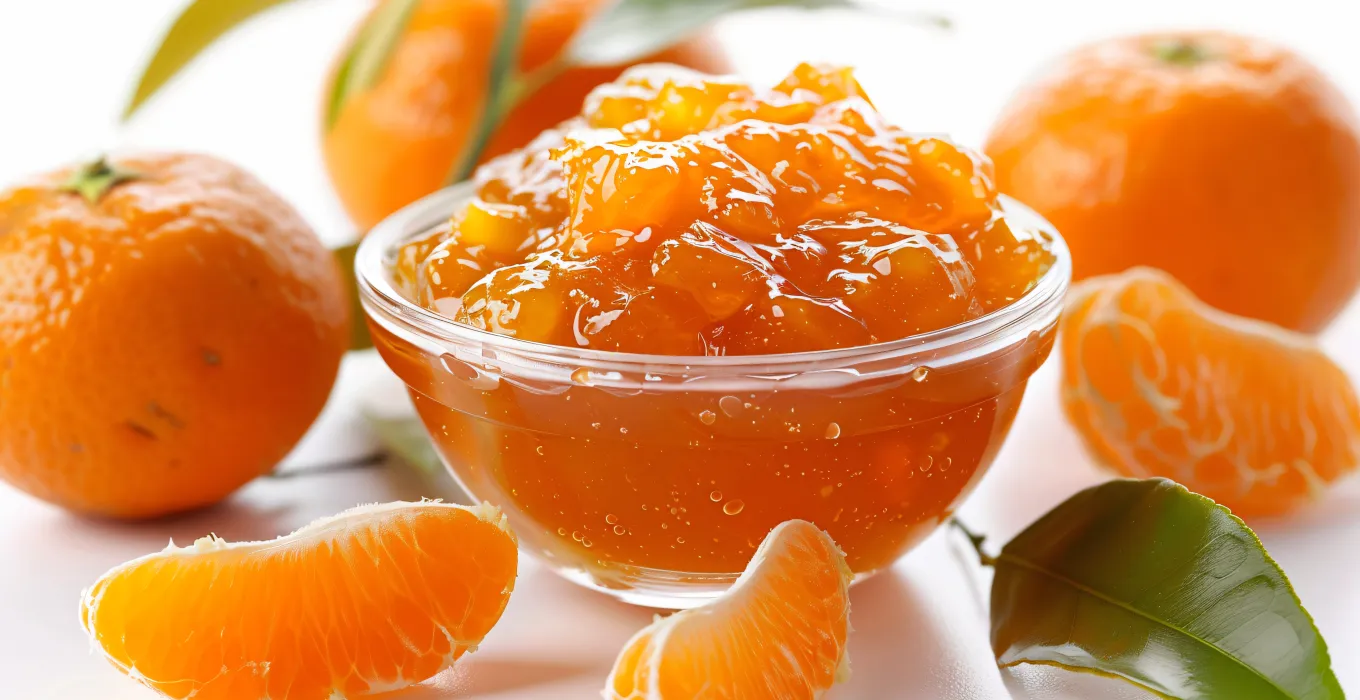 bowl of orange marmalade