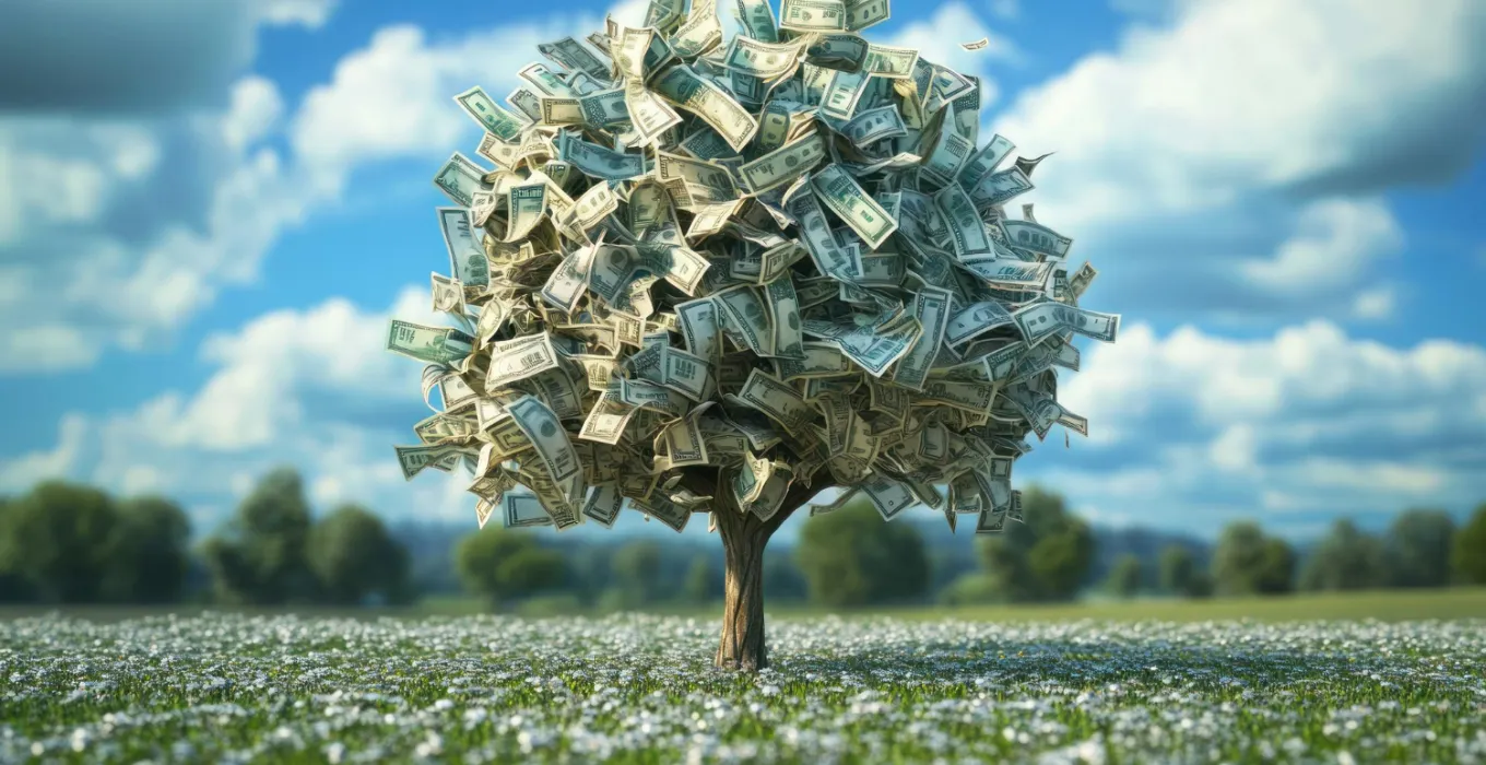 Money growing on a tree